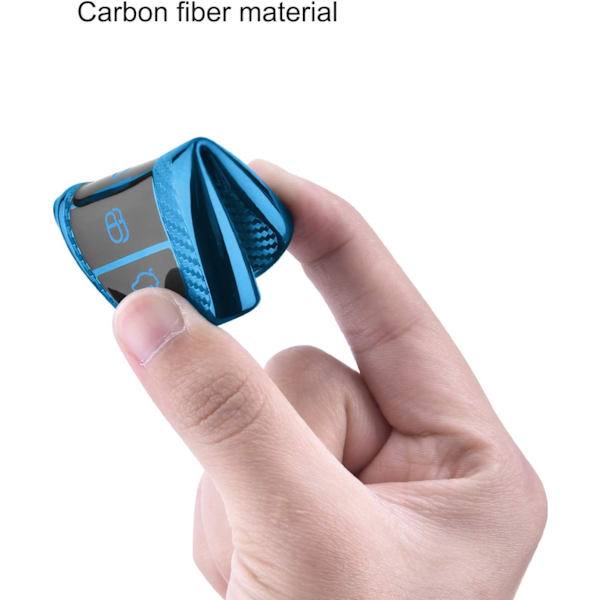 Ford Bilnøgle Etui, Blødt Silikone Beskyttende Cover til Mondeo,Fiesta,Focus,Galaxy,Mustang,Kuga,Titanium Fusion,3 Nøgle TPU Nøglepose til Ford Bilnøgle(Pin