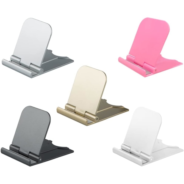 5-pack universell hopfällbart mobiltelefonstativ för surfplattor, läsare, mini iPad, smartphone