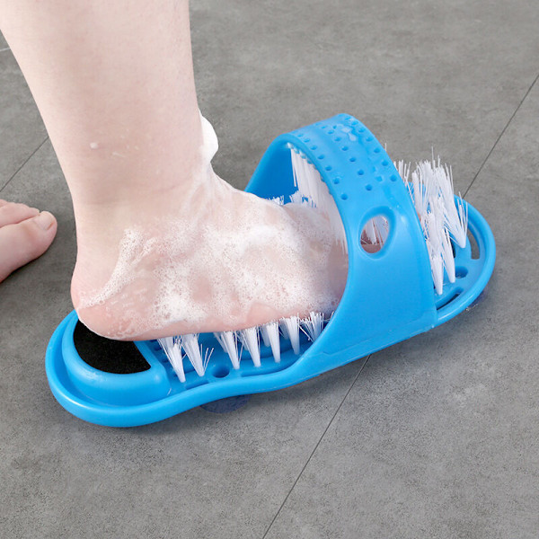 Brusebadsfodsbørste, Brusebadsfodrenser, Fodmassage Slippers, til Badeværelsesfødder med Skridsikre Sugekopper