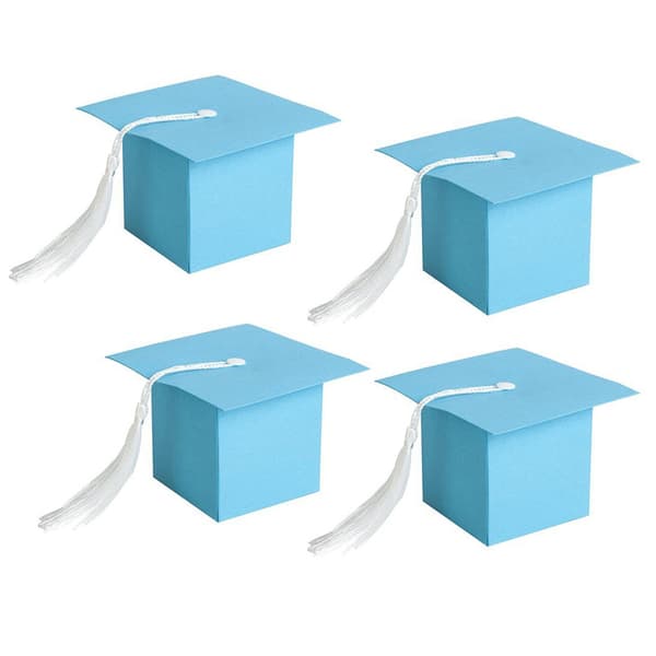 30 blå examensmössor förpackningslådor, presentaskar, kartong Gi