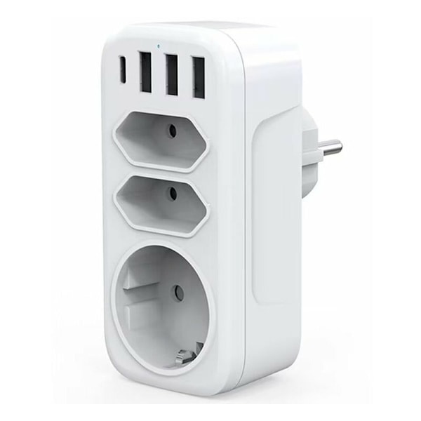 USB multistikdåse, 3A USB Multistik 3a porte og 3 porte, Multipel USB Magnetr 6 i 1 4000W, USB Multistikdåse til hjemmet Kontoret Rejsekompatibel