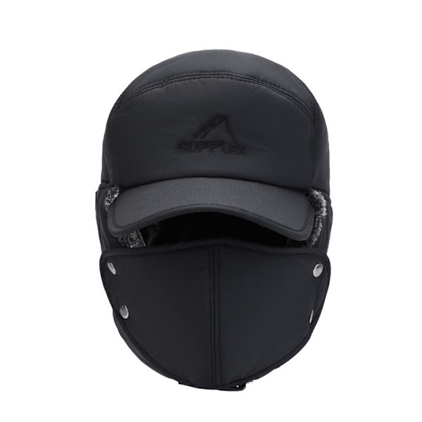 3 i 1 Termisk Pelsforet Catcher Aviator Hat med Øreklapper Fuld Ansigt Halsvarmer All-purpose Vindtæt Varm Vinter Baseball Cap Cykling Sne