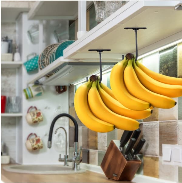 1 stk banan krog, sømfri opbevaringskrog til køkken