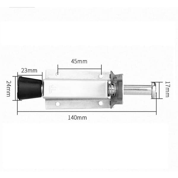 12-48mm Rustfrit Stål Pedal Dørguide Dørstopper Gulv Dæmper Dørstopper Pedal Kile Hardware