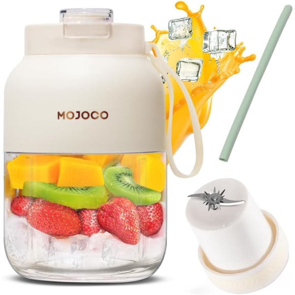 Kannettava Smoothie-tehosekoitin - 710 ml johdoton, ruostumattomasta teräksestä valmistetut terät keittiöön, toimistoon ja kuntosalille