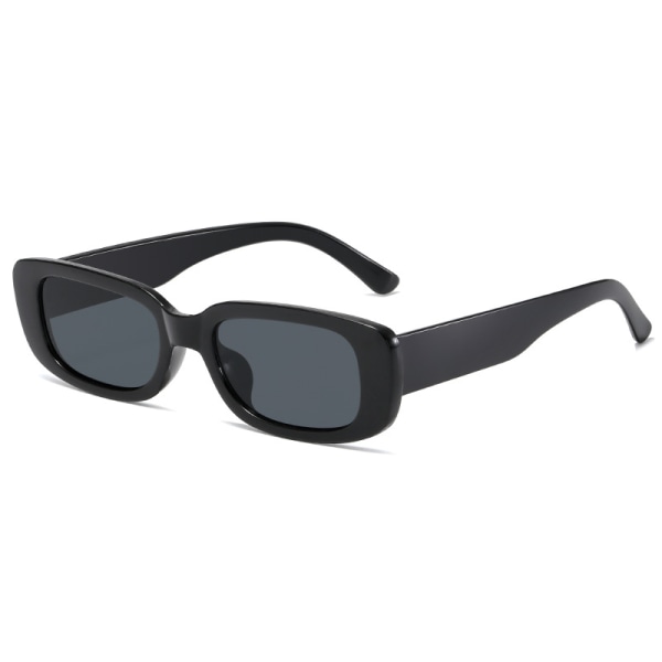 Svart innfatning med grå glitter-Long Keeper rektangulære solbriller