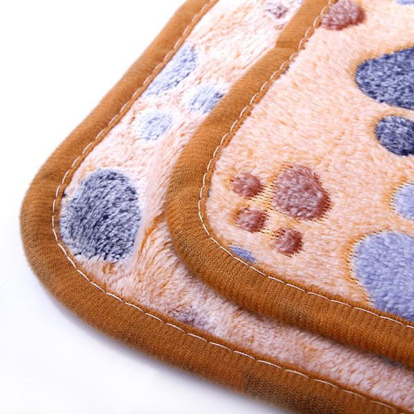 Dyreteppe Hund Valp Poter Trykt Scrunchy Egnet for Små og Mellomstore Kjæledyr Hunder og Katter Varm og Myk Sovepute Marsvin Burforing (Kamel)