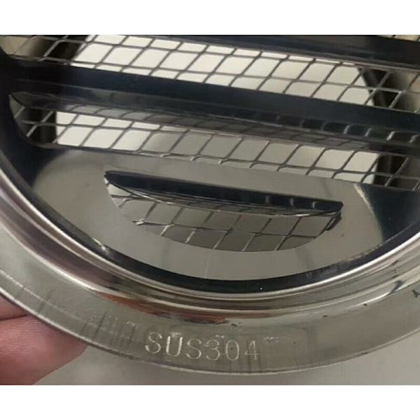 Pyöreä ilmastin ruostumattomasta teräksestä valmistetulla ritilällä Pyöreä ritilä tuuletusaukko seinän poistoilmanvaihto 100mm 100mm