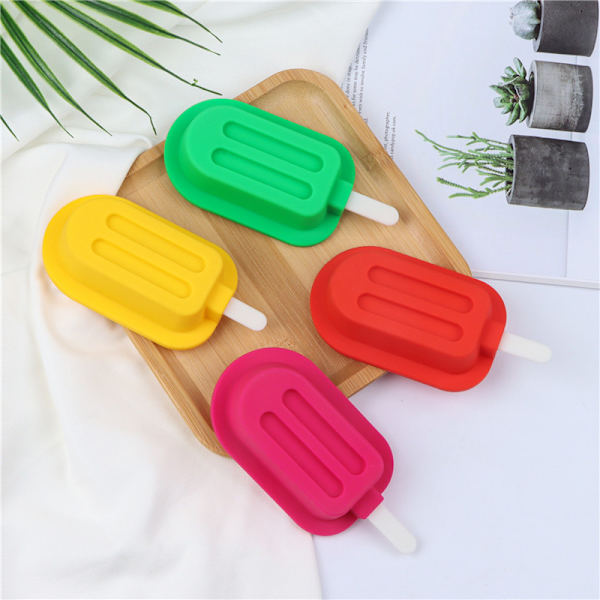 Stapelbara Popsicle-formar, Mini, 4 st, Silikon, Flerfärgad, 10,5 x 6,5 x 2,6 cm