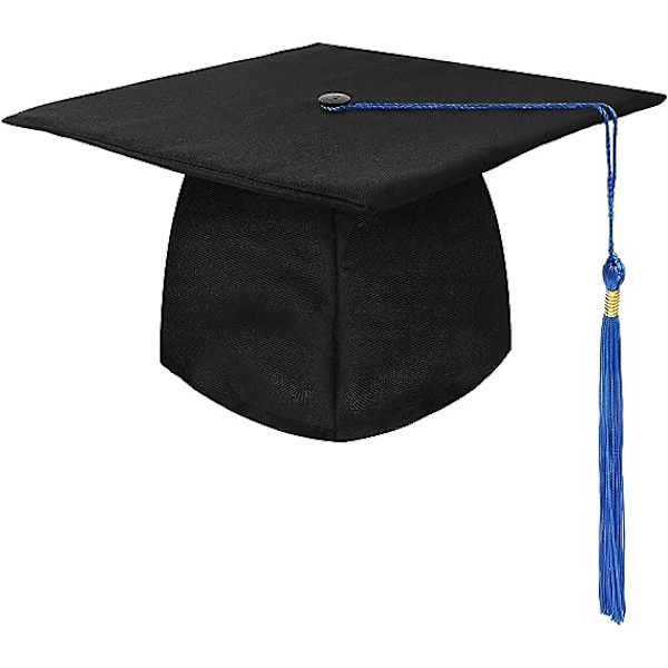 Unisex Gradueringshat, Justerbar Gradueringshætte Gradueringshætte til Graduering Universitet Gymnasium Master Hat