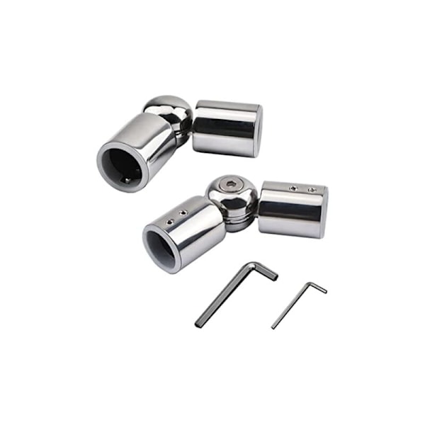 (110 × 25 × 25) Justerbar hjørnekobling, 2 stk. rustfritt stål stangkobling rustfritt stål kobling robust 90 - 180 grader for ride