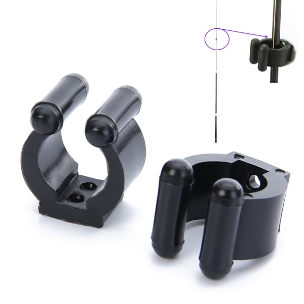 2 stk Biljardkø Veggmontert Klemme Fiske Stang Oppbevaringsholder Plastklips Klips Snooker Kø Klemme（S）