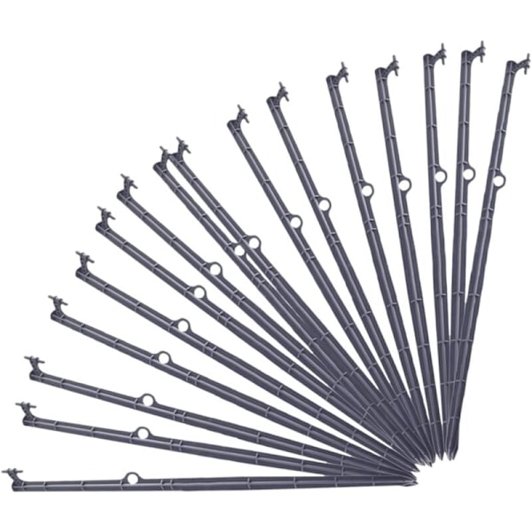 20 Stycken Tillbehör Verktyg Piqueture Insertion Insertion Insertion Slang Bevattningstillbehör Gout Picet Nytt Material Vändkolv, 0.650cm, Svart