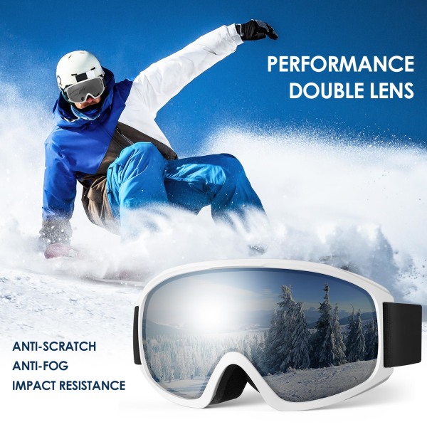 Outdoor sports ski glasses/snowboard goggles for men, women and teenagers, anti-fog UV protection snow goggles