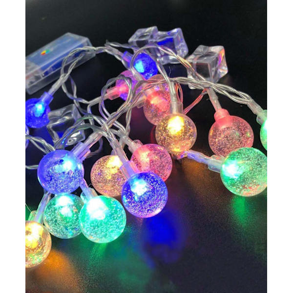 LED liten boll ljussling blinkande lampor Internet kändis bubbla boll dekorativa ljusslingar utomhus camping atmosfär lampor