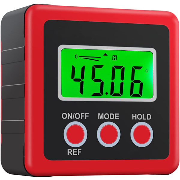 Vinkelmåler Digital LCD Digital Goniometer Skal Facet Inclinometer Vandtæt Vinkelmåler til Vinkelmåling Bil Arbejde