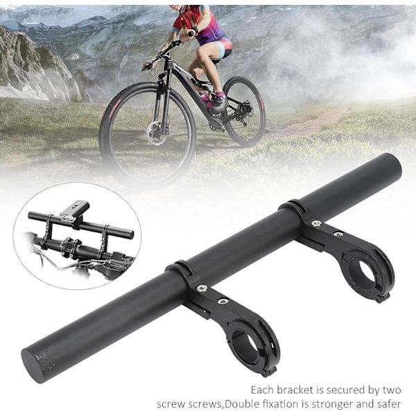 30 cm pyörän ohjaustangon jatke, alumiininen pyörän ohjaustangon jatke, jatkepyörän asennusteline LED-valolle, GPS:lle, nopeusmittarille, puhelimelle