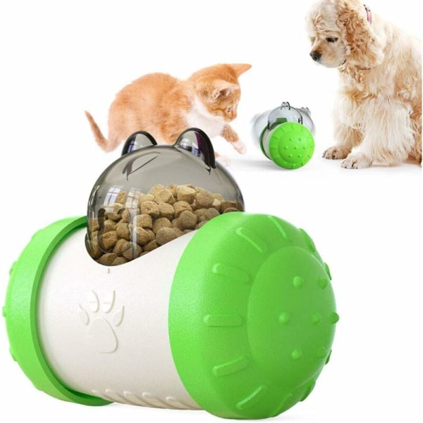 Ball Dog Toy, Dog Treats Ball, Smart Toy, IQ Ball Dog Valp Pedagogiska leksaker Kul pusselmatboll för små och medelstora hundar och katter (grön)