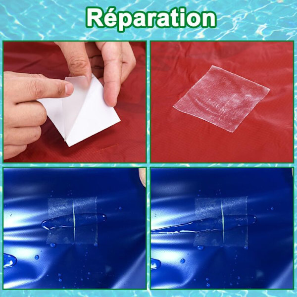 Pool Patch Reparationssæt, TPU Klar Tape, til reparation af oppustelige madrasser, baderinge, oppustelige huse, oppusteligt legetøj, presenninger
