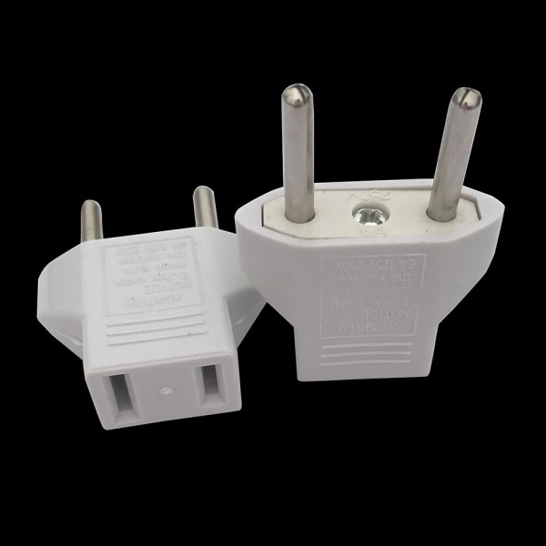 USA til EU-adapter, [6-pakning] 2 Pin CN Kina USA Amerika til 2 Pin EU