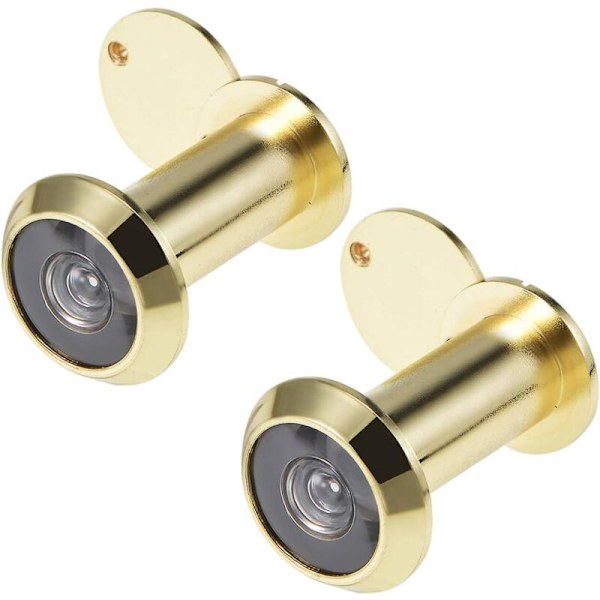 Messing 200 ° 46-76mm Poli Guld 2 stk. dækkende dørkigger