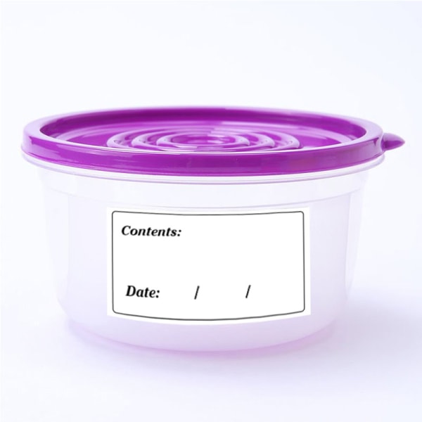 Easy Peel Freezer Labels - Leaves no sticky residue after use - Perfectly sized (6 x 3cm) reusable fridge labels with an easy to write on surface. [