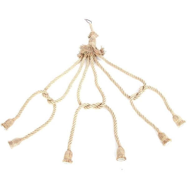 Hamprep Glödlampfäste, E27 Sockel 1m Hamprep Elektrisk Kabel DIY Pendellampa Dekorativ med 6 Fästen för Retro Edison Glödlampa