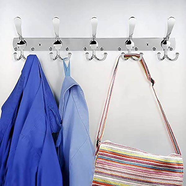 Rostfritt Stål Kläd- / Hatthängare (2-pack)