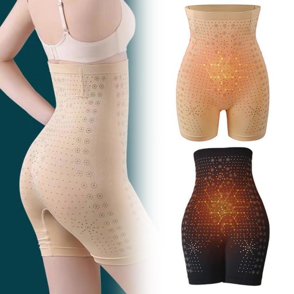 2-pakning Shapewear-truser for kvinner Infrarød Negativt oksygen Valentinsdag-gave Honeycomb Shapewear-truser Pustende Stroppeløs