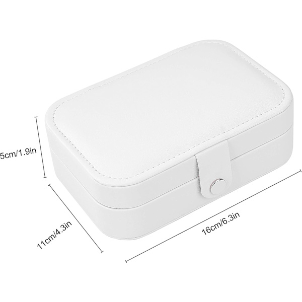 Resesmyckeskrin Ring, Örhänge Box (Vit)