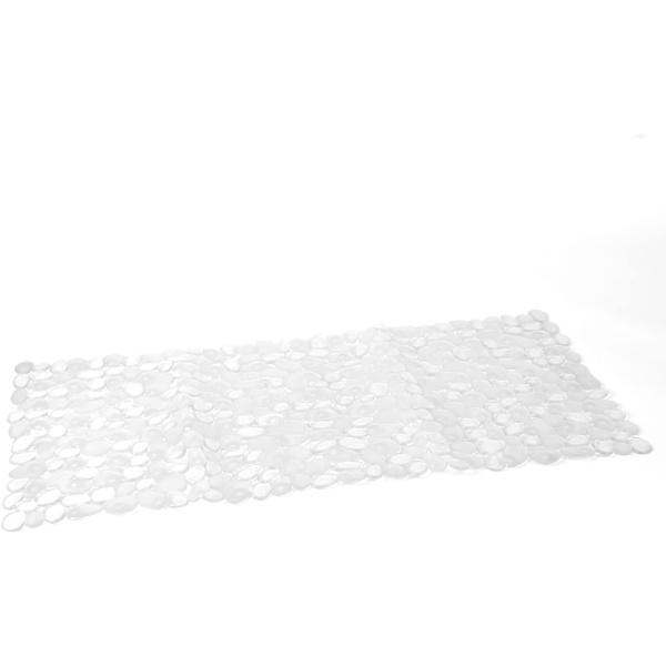Halkskydd med sugkoppar, Mått: 35 x 70 cm, Badmatta i harts, Transparent finish, Maskintvättbar