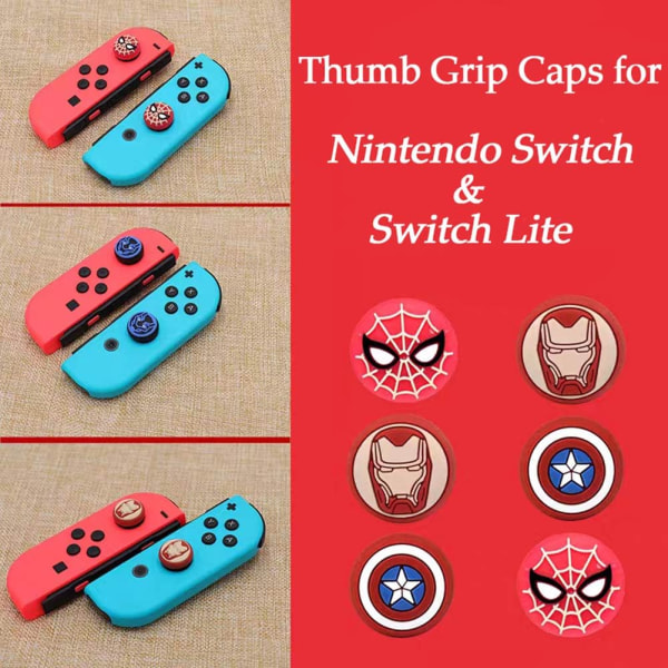 2 stk. skridsikre silikone analoge trådløse controllerbeskyttelseshætter, der er kompatible med Nintendo Switch og Nintendo Switch Lite (C)