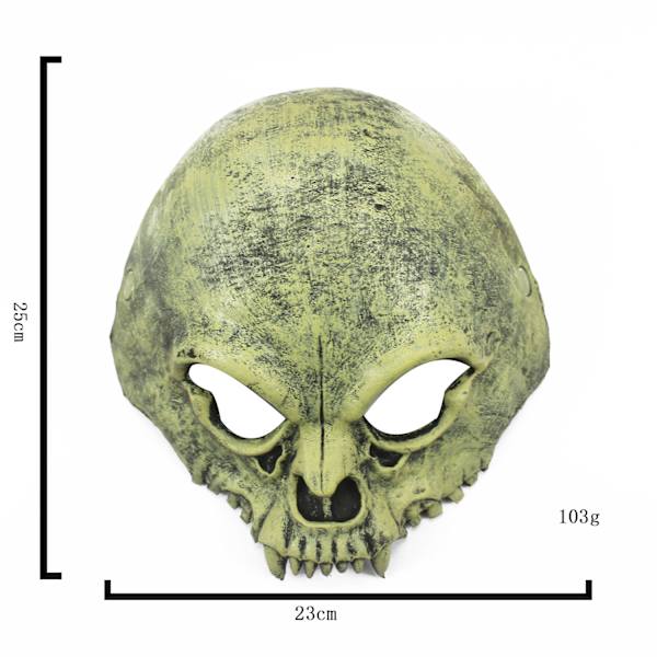 Dödskalle skum halv mask, en storlek, vuxen, man, Halloween, karneval, temafest, skelett, skalle, fängelsehåla, demon