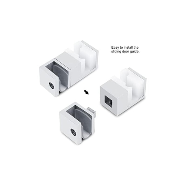 6x2x2cm Glidande Duschdörr Under - Rostfritt Stål Guide Glidande Dörr Nedre Guide För Byrå Hushåll
