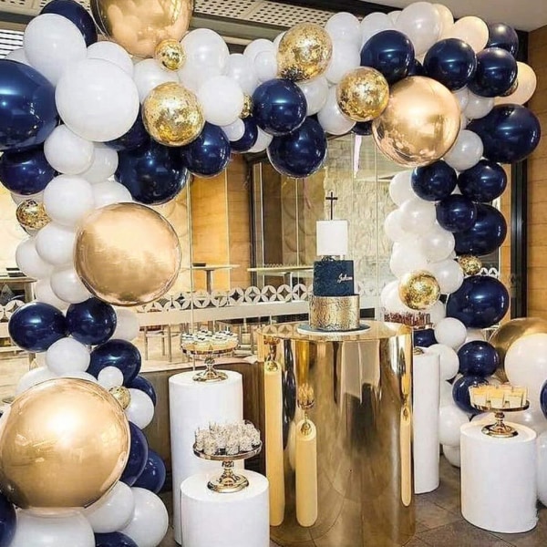 109 stk. festdekoration balloner sæt konfetti balloner dekorationer sæt og banner baggrund baggrund til festindretning