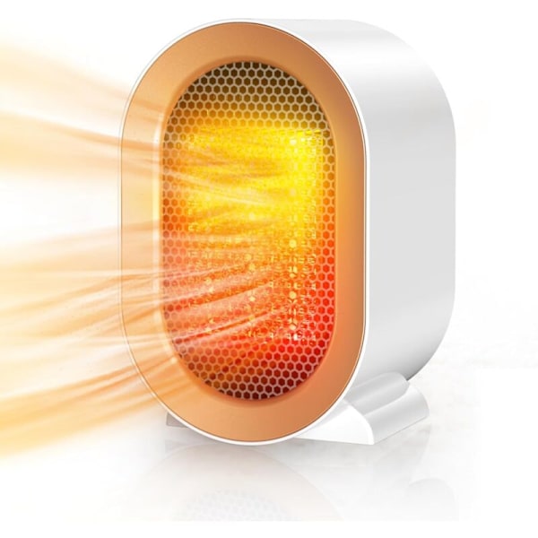 Actoint varme, keramisk blæsemini-radiator, 800/1200 W elektrisk radiator, overophednings- og anti-tank beskyttelse, 2 varmetilstande, badeværelse, hjem o