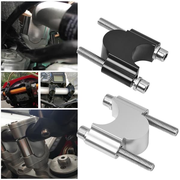 Motorcykelstyre Riser, (Galvanisering) 7/8'' (22mm) Universal Aluminiumlegering Motorcykelstyre Riser Motorcykelstyre Riser Klämma