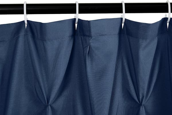 Marineblå - 183x183cm - Vaffelvævet bruseforhæng, polyester