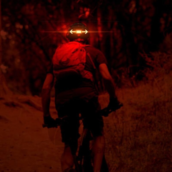 Cykelhjälmslampa med trådlös fjärrkontroll - Cykelbaklampa med blinkers för cykling och 6 stroboskopiska ljus