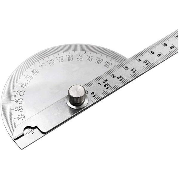 Rund hoved protractor fra 0 til 180 grader