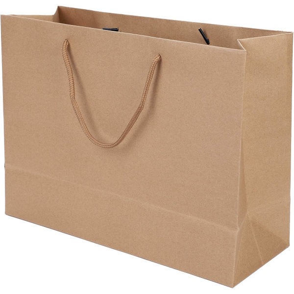 10 stk Kraftpapirposer Store Julegaveposer Håndveske med Håndtak Gaveposer Resirkulerbar Emballasje Godteposer Brun Tote Bag