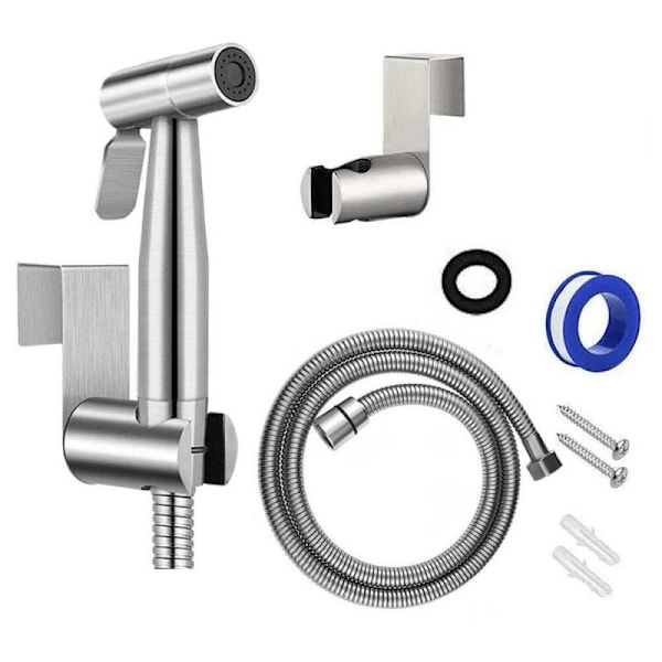 WC-duschset med termostatblandare och handdusch för intimhygien, anti-skållning, i kromad mässing, toalettbidéspray, bidédusch