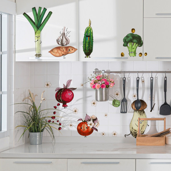20 * 30 cm * 3 kpl, kasvisseinätarrat keittiön seinätarrat porkkana