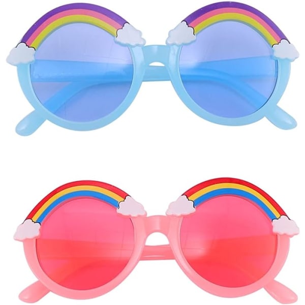 Barnsolglasögon (rosa och blå tvådelad set) Sommarrosa r