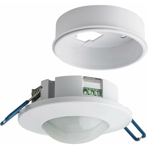 Inomhus rörelsedetektor, inbyggd montering och utanpåliggande för tak, programmerbar, infraröd sensor, 6m / 360°