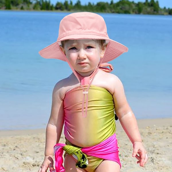 Baby Solhatt Tryckmönster Vändbar Barn Pojke Flickor Hatt UPF 50+ Solskydd Strandhink Hatt Bred Brätte