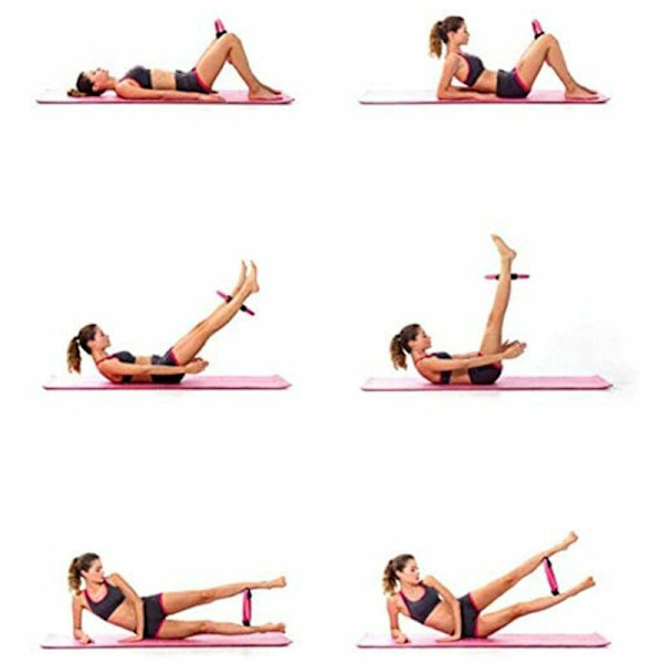 Pilates-rengas - Ensiluokkainen särkymätön taikakuntoiluympyrä reisien, vatsalihasten ja jalkojen kiinteyttämiseen, violetti