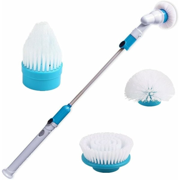 Cleaning Brush Multi-Purpose Electric Brush Cleaning Brush Without Rechargeable Long Handle Interchangeable Brushing (Blue 1)