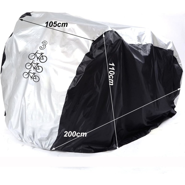 Tre cykelskydd 190T Vattentät Nylon Utomhus Bärbar Presenning Cykelskydd Utomhus Multi Cykelskydd, Dammtät, Regn och UV-skydd