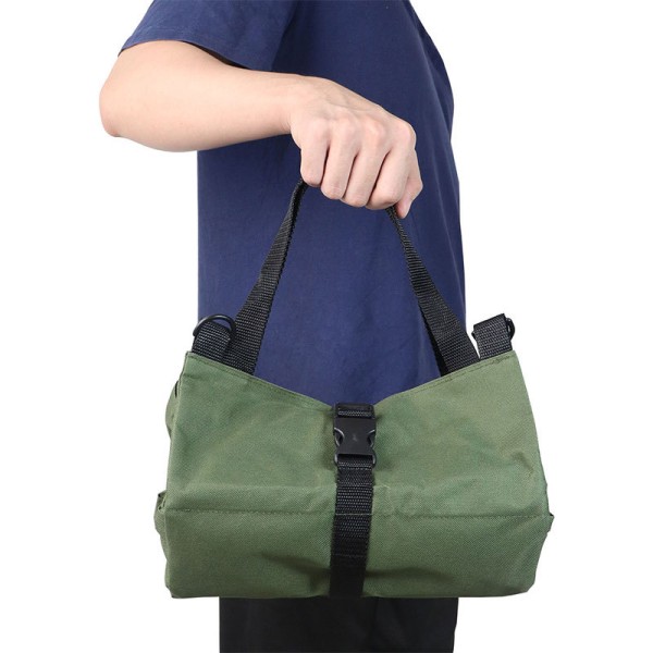 Pyörivä työkalulaukku (vihreä), työkalulaukku, jossa on 5 vetoketjullista taskua